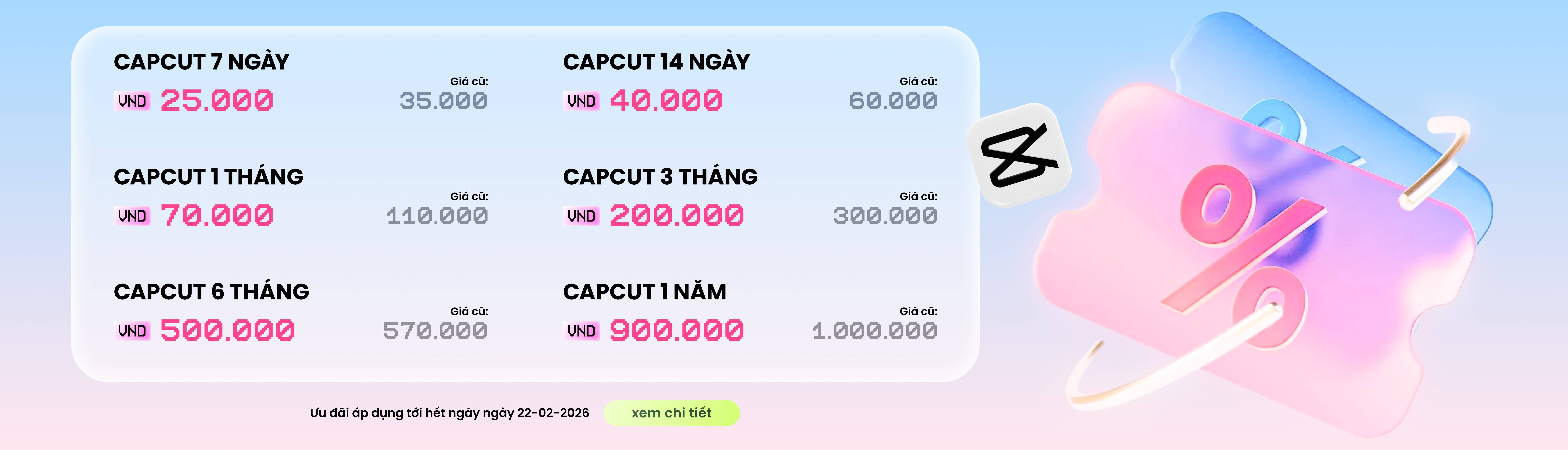 TRANG CHỦ / BANNER CAPCUT PRO